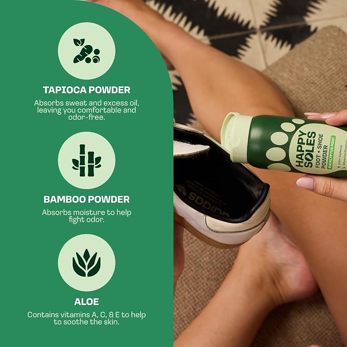 Electric Callus Remover & Foot Powder Bundle - Rechargeable Pedicure Tool + Odor Control for Smelly Feet (Lemongrass)