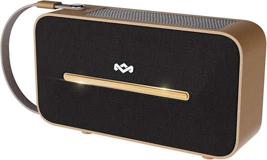 House of Marley Rise Up Solar Bluetooth Speaker, IP67 Waterproof, 14H Playtime, Solar Charging, Quick Charge, Eco-Friendly Recycled Materials, Bamboo Design & Bottle Opener (Signature Black)