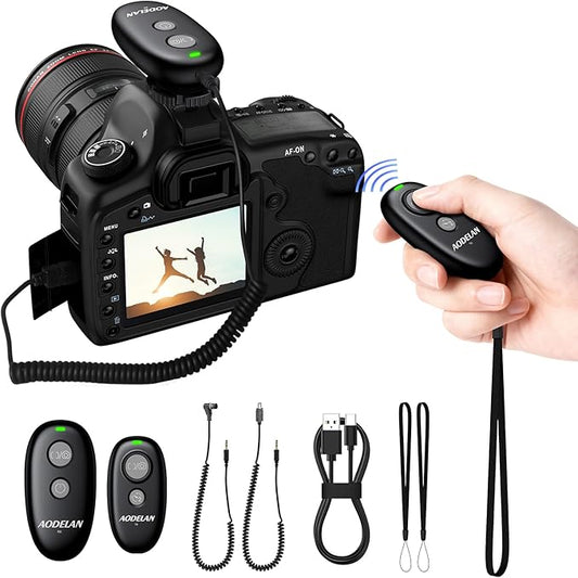 AODELAN USB-C Rechargeable Wireless Camera Remote Shutter Release for Nikon D200, D300, D750, D5000, D5100, D5200, D5600, D7200, D7500, Z6, Z7, D800, D850, Coolpix P1000
