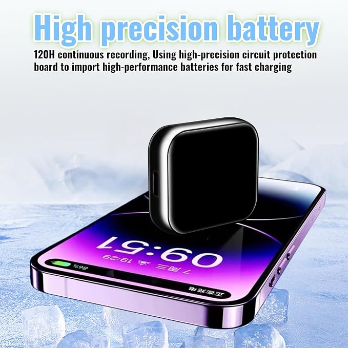 【2025 New Version】 132G AI Voice Recorder 9800 Hours Voice Activated Recorder Recording Device Built-in HD Recording Module, Hybrid ANC Precise Noise Reduction Technology for Meetings, Work, Lectures