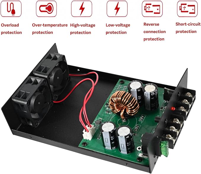 DC 24V to 12V Step Down Voltage Converter, 100A 1200W DC Buck Converter Voltage Regulator for Car, Truck and Vehicle