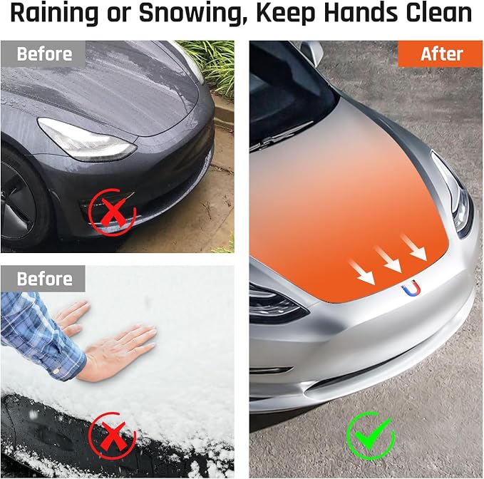 Automatic Power Frunk Closer for Tesla Model X 2021-2025 - Hands Free Soft Close Front Trunk Lock with Electric Suction Easy Install