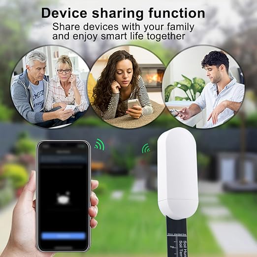 Smart Soil Moisture Meter: Zigbee Soil Moisture Sensor with App Control, Historical Record, Soil Tester with Moisture/Temperature Sensor, Tuya Zigbee Hub Required, Soil Meter for Garden, Plants