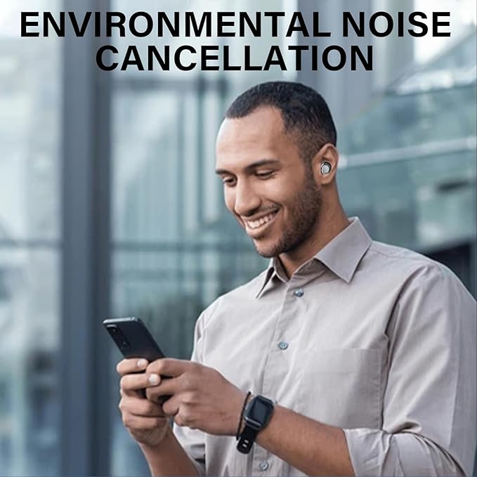 Wireless Earbuds, Hybrid ANC 40dB Noise Cancelling Headphones, 50H Playtime, Bluetooth 5.4, 10mm Drivers with 5 EQ, ENC Dual Mic, IPX7 Waterproof, Digital Battery Display iOS/Android Sport/Sleep