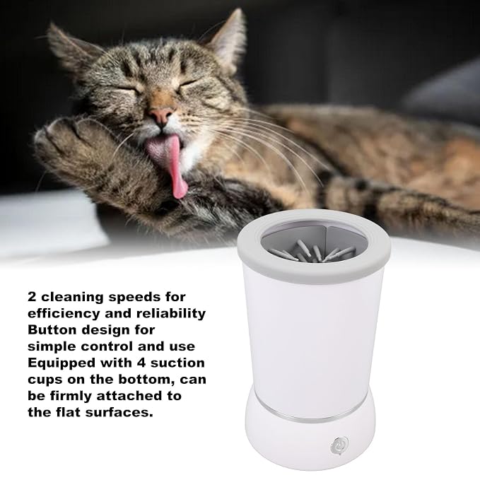 Automatic Dog Paws Cleaner, Rechargeable Portable Pet Paws Washer Cup with Soft Silicone Brush, Dog Foot Cleaning Machine, Silicone Pet Paws Cleaner Cup for Dog and Cat