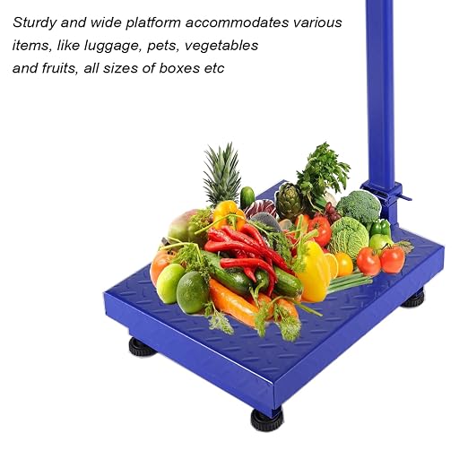 300KG/661lb Electronic Platform Scale,Stainless Steel High-Definition LCD Display, Digital Floor Scale, Price Computing Postal Shipping Scale for Packages,Business,Luggage,Warehouse,Home,US Plug