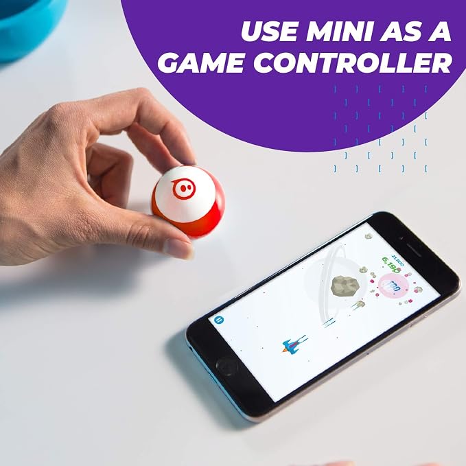 Sphero Mini (Red) - Coding Robot Ball - Educational Coding and Gaming for Kids and Teens - Bluetooth Connectivity - Interactive and Fun Learning Experience for Ages 8+ | Educational Coding and Gaming, Bluetooth Connectivity, Interactive and Fun Learnin...