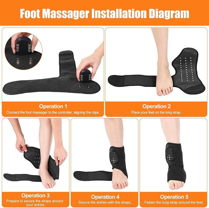 Foot Massager for Neuropathy, with Red Light Therapy for Feet & Ankle, Infrared Neuropathy Triple Therapy Foot Massager with Heat, 8 Massage Modes, 20 Intensity Levels, Body Massager1pack