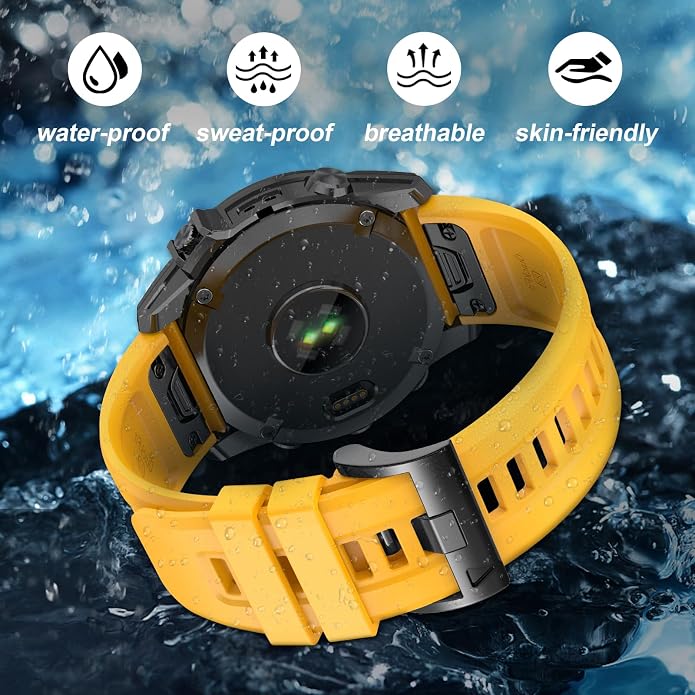 EZMVZKU 26mm Easyfit Straps for Garmin Fenix 8 AMOLED/8 Pro 51mm/7X/7XPro Sapphire Solar Watchands Replacement for Fenix 6X/6X Pro/5X/5X Plus/Enduro 3/2/Quatix 8/epix Pro/Descent Mk3i/Tactix 8 51mm