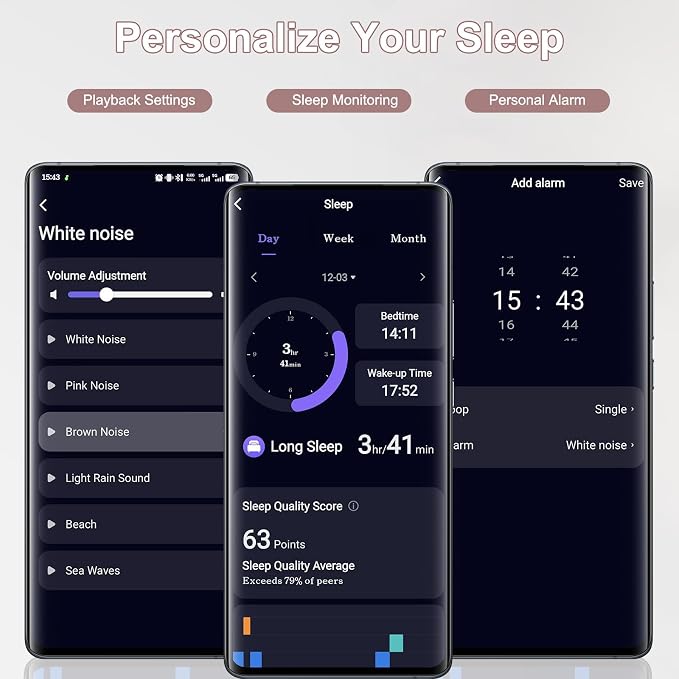 Sleep Earbuds Bluetooth 6.0 in Ear, 2026 New Mini Sleep Headphones with Sleep Monitor and APP, Sleepbuds for Side Sleepers, 48H Playtime Sleep Earphones with Personal Alarm/Small Earplugs, Rose Gold