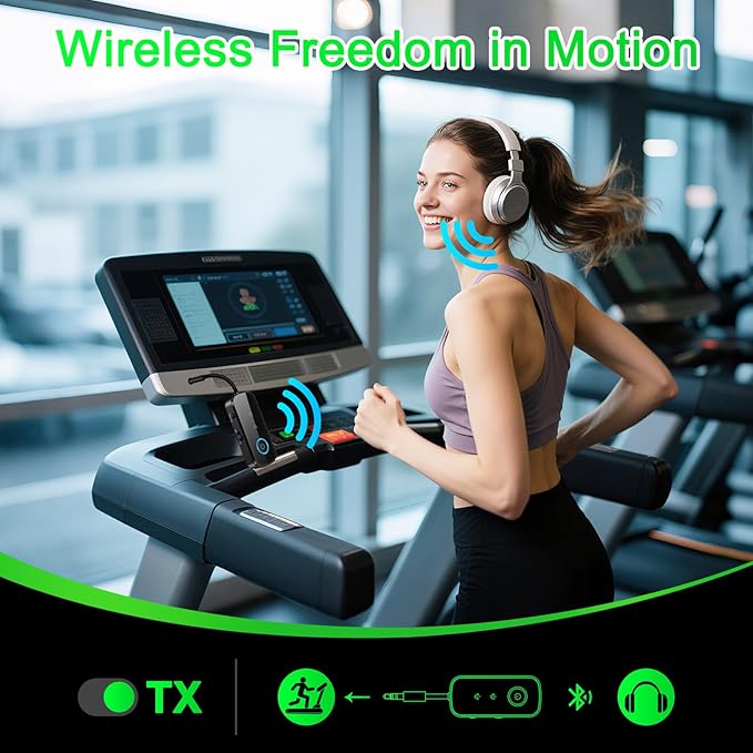 Premium Pro Bluetooth 5.4 Transmitter Receiver – Airplane Travel Essentials,aptX LL, 2-in-1 Wireless Adapter for TV/Flight/Gym, Works with 2 AirPods/Headphones, Bluetooth Receiver for Car/Home Stereo
