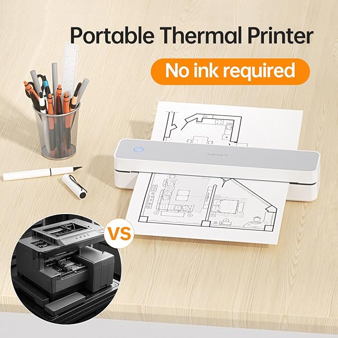 HPRT Portable Printer Wireless& 200 Sheets Thermal Paper