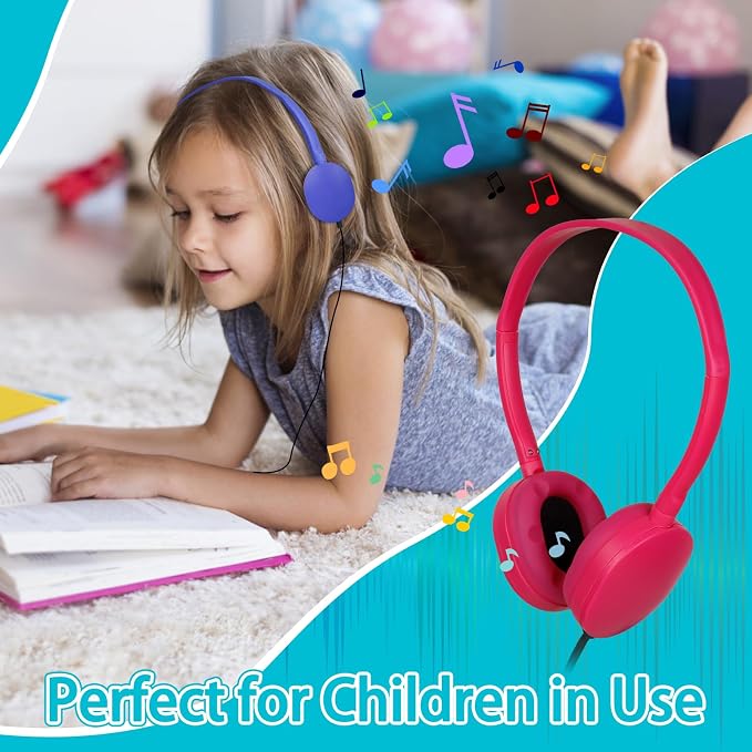 100 Pack Bulk Headphones for Classroom School,Wholesale Earphones Class Set for Students Teens and Adult（10 Colors