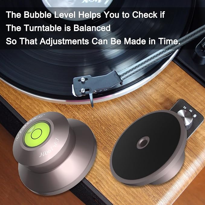 Viborg LP190H Record Weight Disc Stabilizer for Turntables 71x33mm 6.7oz (190g) Aluminum Hi-Fi Vinyl Clamp Puck for Vinyl Record Player, Turntables, Phonograph