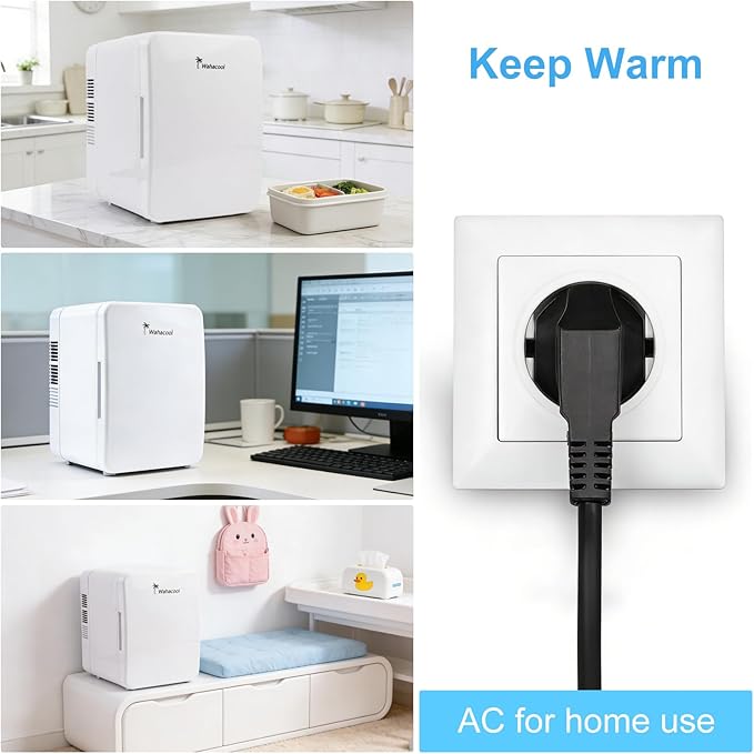 Mini Fridge, 4L/6 Can Portable Personal Refrigerator - Cooler and Warmer, Ideal for Car Use and for Skin Care, Cosmetics, Beverage, Food, Great for Bedroom, Office, Dorm