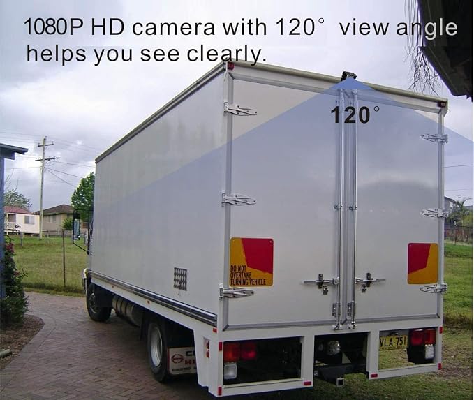 AHD 1080P 7" Reverse Rear View Backup Camera System, Camera with Night Vision Waterproof IP69K Vibration-Proof 10G for Tractor/Truck/Bus/Motorhome/Excavator/Caravan/Skid Steer/Harvester