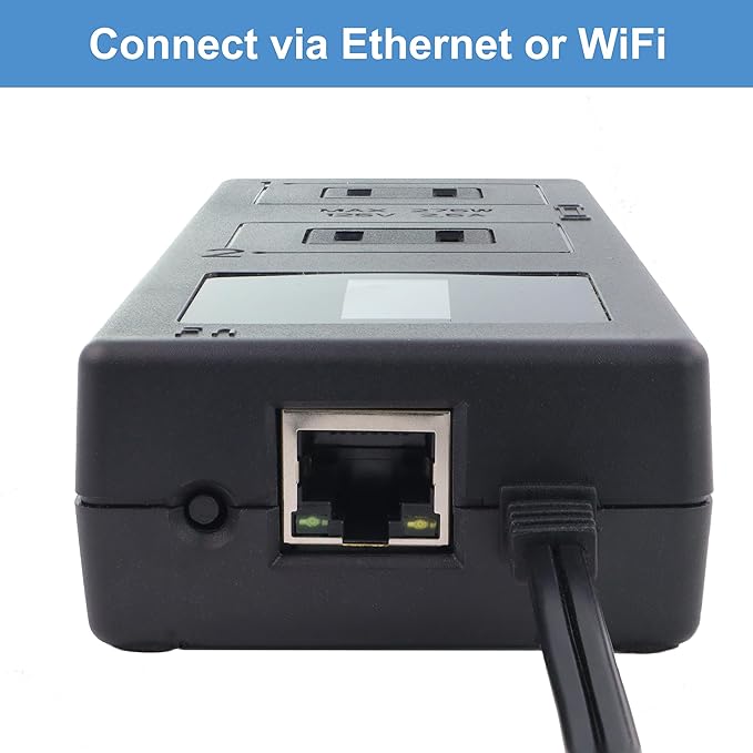 ezOutlet5-2R - Dual Outlet Internet Enabled IP & WiFi Remote Power Switch with Automatic Reboot - iOS | Android | Cloud | Google Home | 2 Web Controllable AC Power Outlets - Model EZ-73a