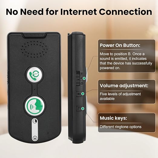 2 Way Intercoms Wireless for Home Office, with 5 Level Volume, Home Voice Bidirectional Caller Home, Portable Wireless Intercom System, with Charging Base, Elderly & Kids Room Communication