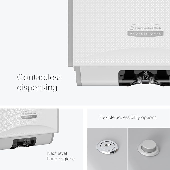 Kimberly-Clark Professional ICON Automatic Skin Care Dispenser (58714), with White Mosaic Design Faceplate, 11.5" x 7.5" x 3.98" (Qty 1)