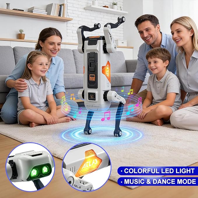 Smart Robot Dog for Kids, Interactive STEM Robotic Pet with Voice & App Control, Programmable Bionic Puppy Toy with 30+ Actions, Rechargeable Electronic Companion Gift for Boys Girls Ages 6-12
