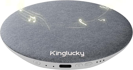 Kinglucky Pillow Speaker for Sleeping, Bluetooth Speaker Under Pillow with Built-in Pink Noise White Noise Sound Machine for Sleeping, White Noise Sound Machine with Sleep Pink Noise Music Grey