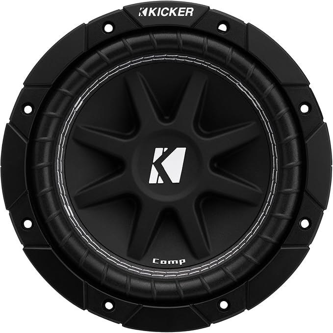 KICKER 43C84 Comp 8" Subwoofer, Single Voice Coil, 4-Ohm