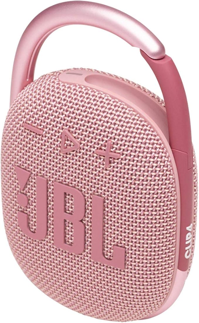 JBL Clip 4 Portable Bluetooth Speaker (Pink) + Bundle with divvi! Protective Hardshell Case (Black)