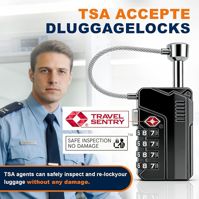 TSA Approved Gun Case Locks 2 Pack - Heavy Duty Combination Lock, Keyless Security for Gun Case, Pistol Case, Pelican Case & Airplane Travel Storage
