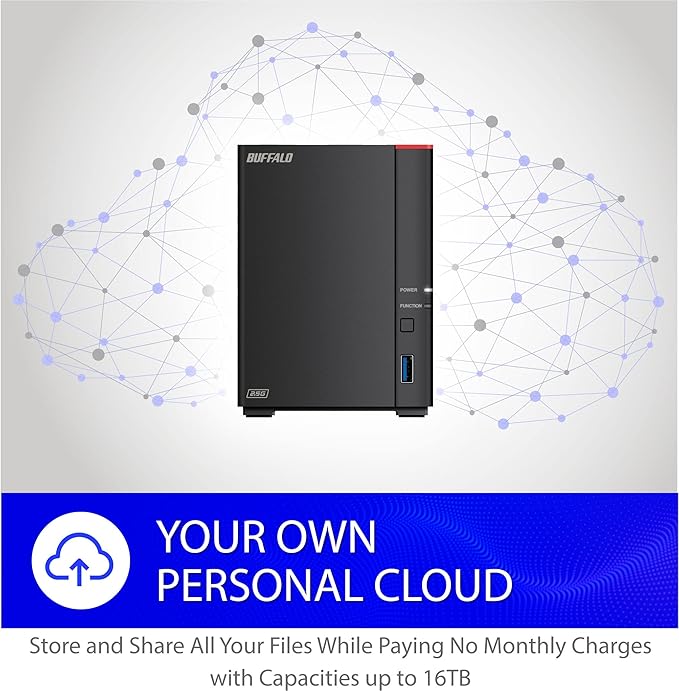BUFFALO LinkStation SoHo 720 2-Bay Professional Office NAS 8TB (2x4TB) with Hard Drives Included