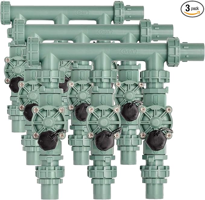 Orbit 57253 3-Valve Heavy Duty Preassembled Manifold (Pack of 3)
