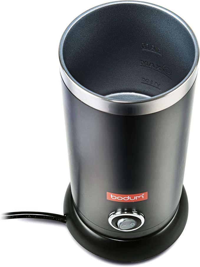 Bodum Bistro Electric Milk Frother (10 Ounce) and Bodum Melior Gooseneck Electric Water Kettle (27 Ounce)