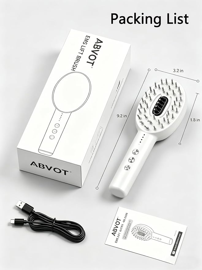3-in-1 Electric Scalp Massager Brush, Vibrating Scalp Massager Comb with Hair Oil Applicator for Scalp/Face/Body Relaxation, Portable Massager Tool for Home & Travel, Gift for Men & Women(White)