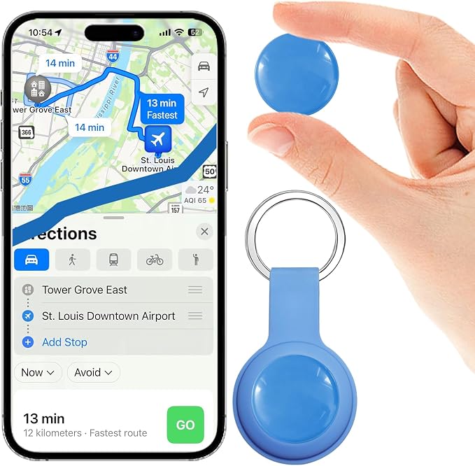 GPS Tracker for Vehicles,Cars,Kids & Pets,Real-Time Location Updates,No SIM Card No Subscription,Long Standby Waterproof GPS Tracking Device for Dogs, Elderly & Valuables (Android & iOS)