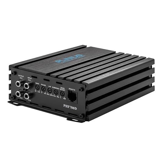 PLINIUS PHF700D car Audio Amplifier Monoblock Class D MOSFER 700 watts RMS Remote Subwoofer Level Control