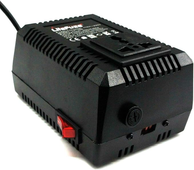 LiteFuze 300 Watt Step Up/Step Down Travel Voltage Converter, 220/110v to 110/220v Converter with Type G Plug - Compatible with Hair Straightener, Camera, Laptop & More (Pack of 2)