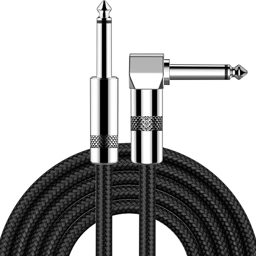 New Bee Guitar Cable 15ft Electric Instrument Cable Bass AMP Cord 1/4 Right to Straight for Electric Guitar, Bass Guitar, Electric Mandolin, Pro Audio