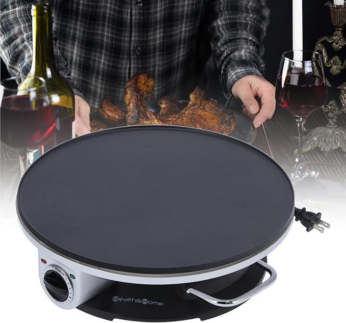 Pancake Machine, Non Stick Three Temperature Control Electric Crepe Maker 13 inch for Hotel for Home Use for Restaurant for Coffee Shop