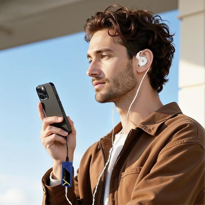 Surfans X10 Portable DAC Headphone Amplifier, USB-C DAC Dongle with 3.5mm & 4.4mm Balanced Outputs, Up to 522mW, ES9028Q2M Hi-Res Audio Adapter for IEMs/Headphones, iPhone/Android,PC/Mac