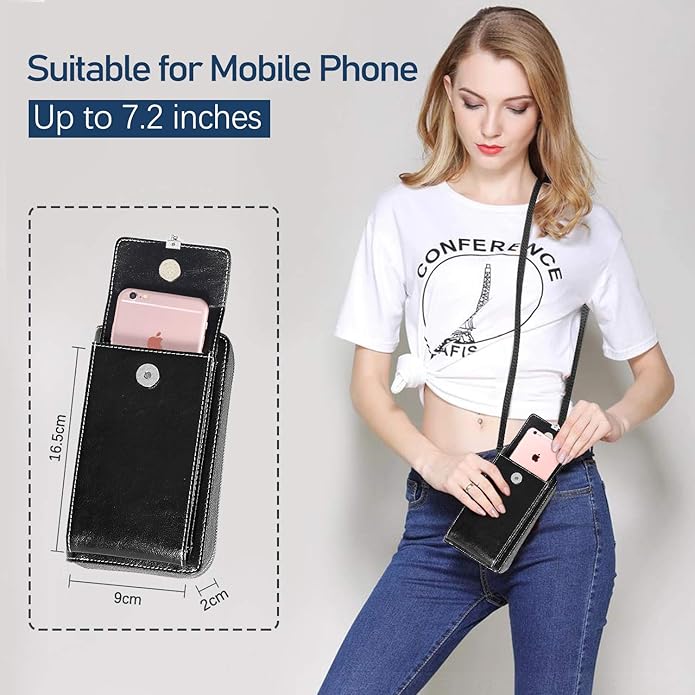 HUANLANG Small Crossbody Phone Bags for Women Leather Cell Phone Purse Wallet | Small, Cell Phone