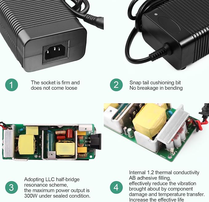 COOLM 12V 25A Power Supply Adapter 300W AC Converter 100-240V to DC 12 Volt 25Amp 25 Amp Transformer 20A 22A 23A 24A for LED Strip Light LED Driver CCTV Security System