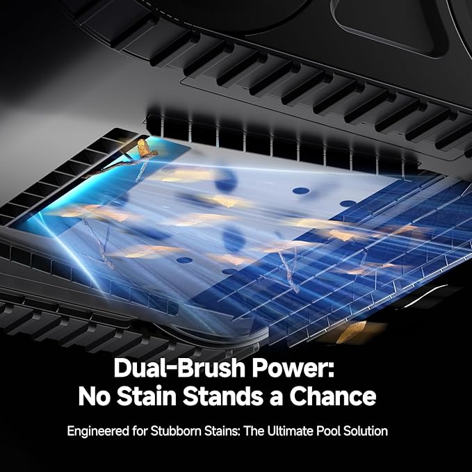 (2026 Upgrade) SAT 25 Cordless Robotic Pool Vacuum, AI Sonar Navigation, 180 Mins Runtime, Wall Climbing Auto Cleaner for Inground Pools - Not Fit for Pools with Sharp Steps or Raised Floor Drains