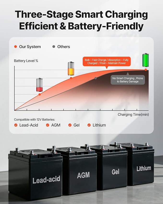 VEVOR 2000W Sump Pump Battery Backup System, LCD Display, Auto Switches to Battery Inverter Power for Sump Pump, Pure Sine Wave, for Basement Protection Emergency and Power Outage, Battery Not Include