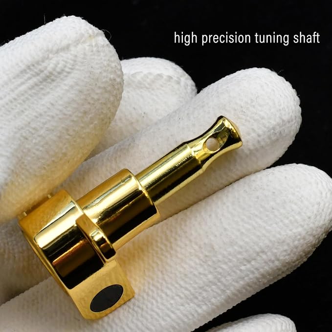 FretJoyB 18:1 Guitar Tuning Pegs 3x3 Standard Guitar Tuners Tuning Keys Replacement for Acoustic or Electric Guitars-Gold(3 Right+3 Left)