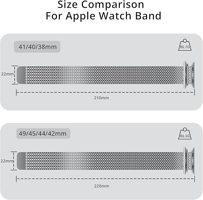 LULULOOK Milanese Mesh Loop Compatible with Apple Watch Band 49/46/45/44/42/41/40/38mm for Men Women, Stainless Steel Magnetic Buckle Strap for iWatch Ultra 3/2 Ultra Series 11 10 9 8 7 6 SE 5 4 3