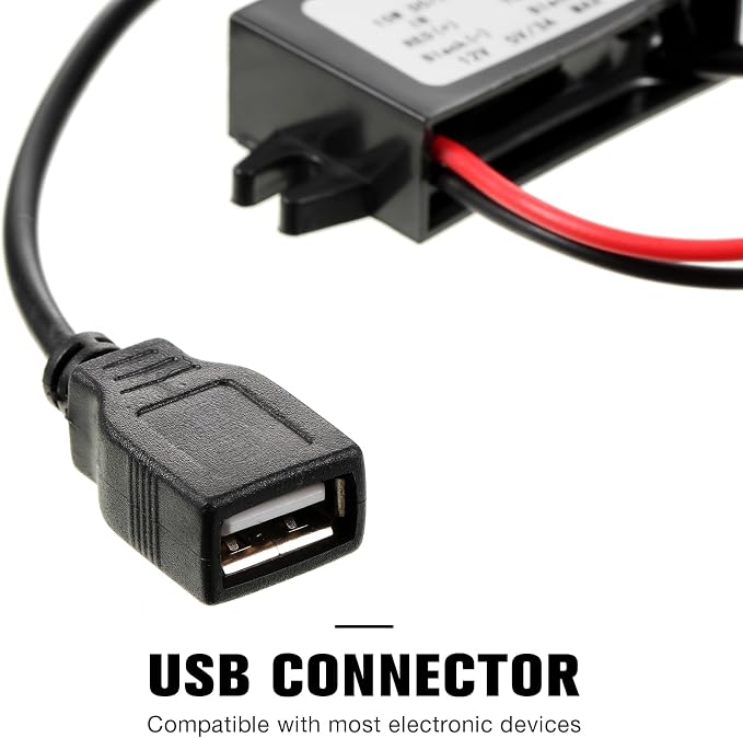 Weewooday 8 Pieces 12v to 5v Dc Converter Buck Module USB Output Power Adapter Dc Car Power Converter Regulator