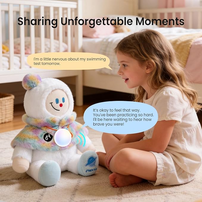 AI toys for kids, Interactive ai companion kids plush snowman, Designed specifically for kid's development, No screen educational toys, Smart ai stuffed animal for 3+Kids, 2026 emotional support gifts