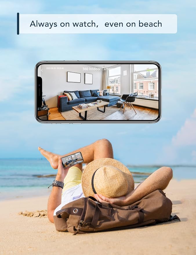 GNCC 2K Indoor Security Camera, 2 Packs Cameras for Home Security Wi-Fi Cameras, Motion/Sound Detection, Night Vision, 2-Way Audio, Real-Time Alert, Cloud & SD Card Storage, 2.4G WiFi Only