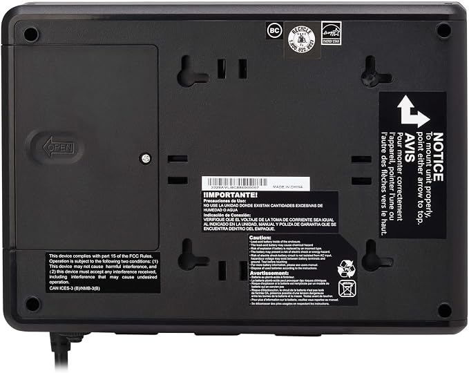 Tripp Lite Cloud-Connected 350VA UPS Battery Backup and Surge Protector, Remote Management & Monitoring, 210W, 3 Outlets, Computer UPS, Wall Mount Option, 5ft Cord, 3-Year Warranty (BC350RNC)