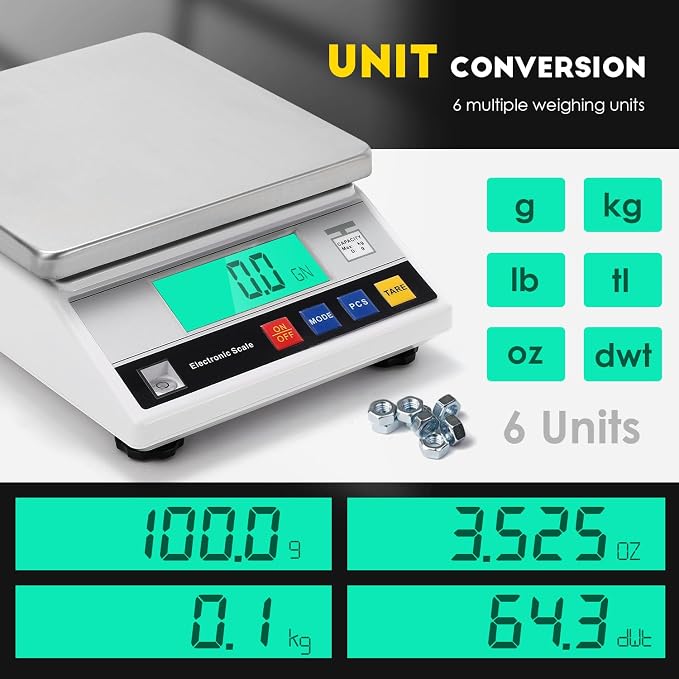 CGOLDENWALL High Precision Scale 5kg 0.1g Digital Accurate Electronic Balance Lab Scale Laboratory Industrial Scale Weighing and Counting Scale Scientific Scale CE 0.1g (5kg, 0.1g)