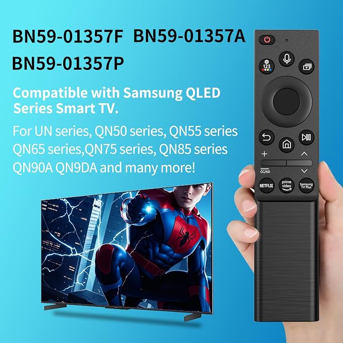 BN59-01357A BN59-01357F BN59-01357P Solar Voice Remote Replacement for Samsung Frame Smart TV Remote with Rechargeable Solar Cell